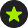 circled star as bullet